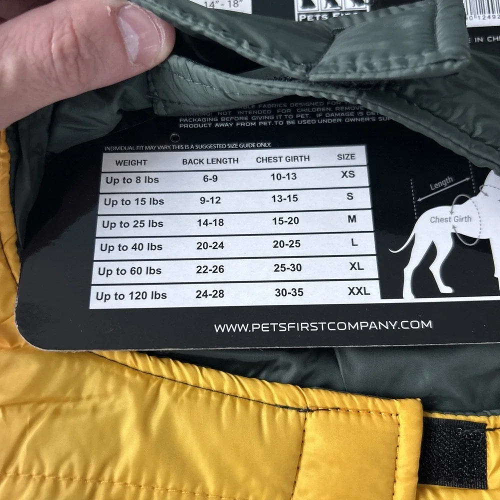 green bay packers Dog Cat Small Puffer Vest‎ Football